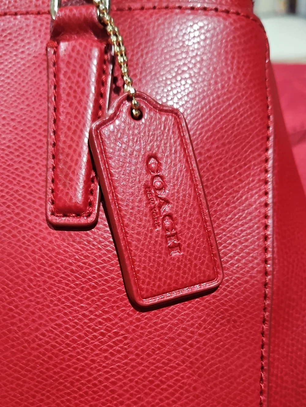 Coach crossgrain leather